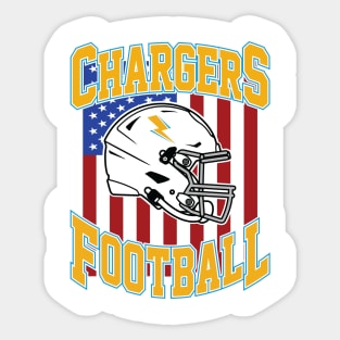 Retro Chargers Football Sticker